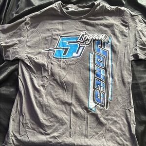 Gray Graphic Men's Racing T-Shirt